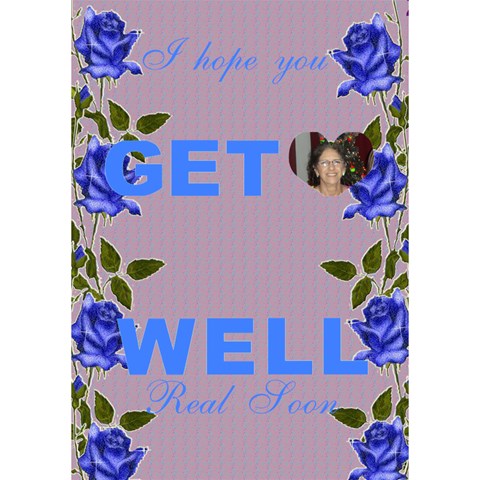 Blue Rose Get Well Card By Kim Blair Inside