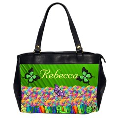 Rainbow garden Oversize Handbag (2 sides) - Oversize Office Handbag (2 Sides)