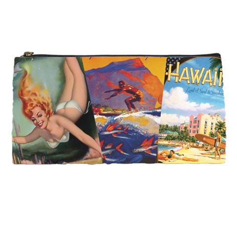 Hawaiian Print Pencil Case By Leandra Jordan Front