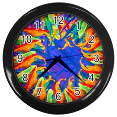 color splash clock - Wall Clock (Black)