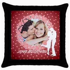 lover - Throw Pillow Case (Black)