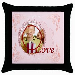lover (5 styles) - Throw Pillow Case (Black)