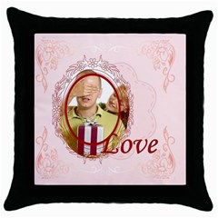 lover - Throw Pillow Case (Black)