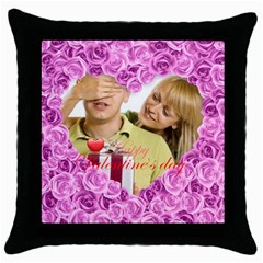 lover - Throw Pillow Case (Black)