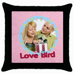 lover - Throw Pillow Case (Black)