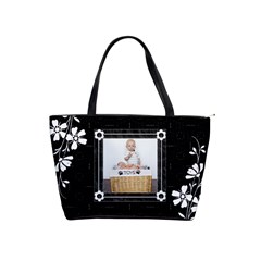 Black and White Classic Shoulder Handbag