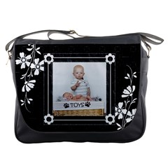 Black and White Messenger Bag