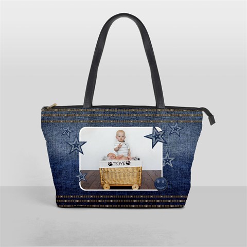 Fun Denim Classic Shoulder Handbag By Lil Front