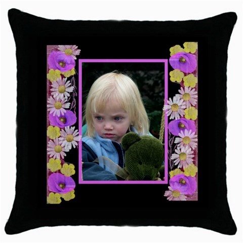Little Poppy Throw Pillow By Deborah Front