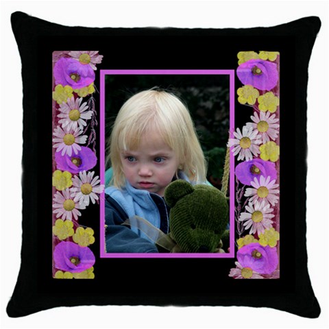 Little Poppy Throw Pillow By Deborah Front