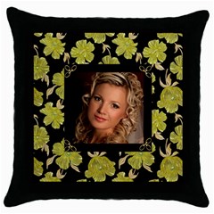 Our Poppy Throw Pillow - Throw Pillow Case (Black)