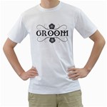 team groom stag and doe shirt - Men s T-Shirt (White) (Two Sided)