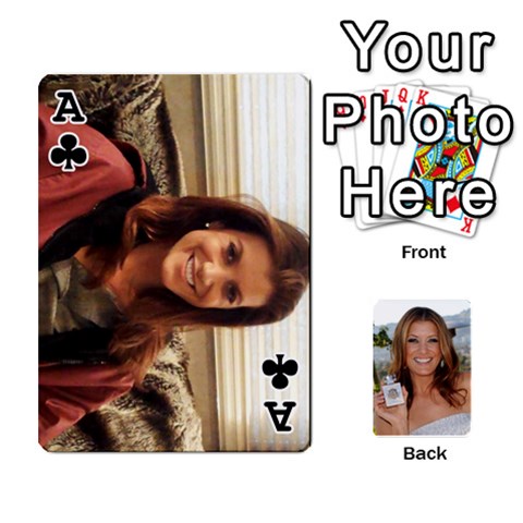 Ace Kate Playing Cards By Karen Front - ClubA