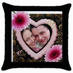 Love Throw Pillow - Throw Pillow Case (Black)