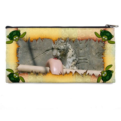 Torn Edges Snake And Turtle Pencil Case By Kim Blair Back
