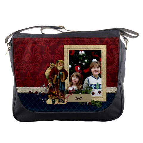 Christmas/santa Messenger Bag By Mikki Front