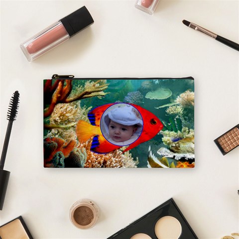 Deep Water Small Cosmetic Bag By Malky Front