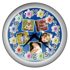 Daffodil Silver Wall Clock - Wall Clock (Silver)