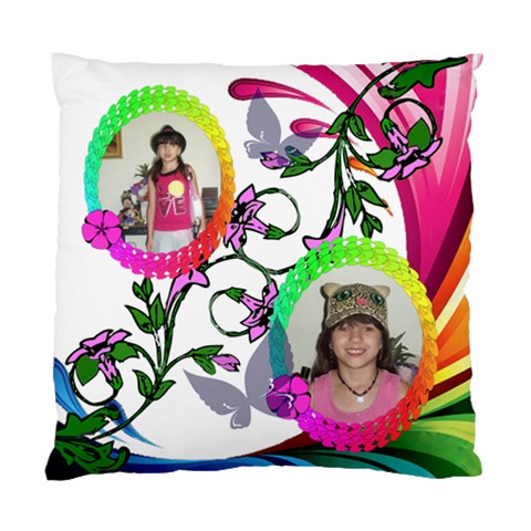 Color Wave Pillow Two Sides By Kim Blair Back