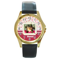 sweet - Round Gold Metal Watch