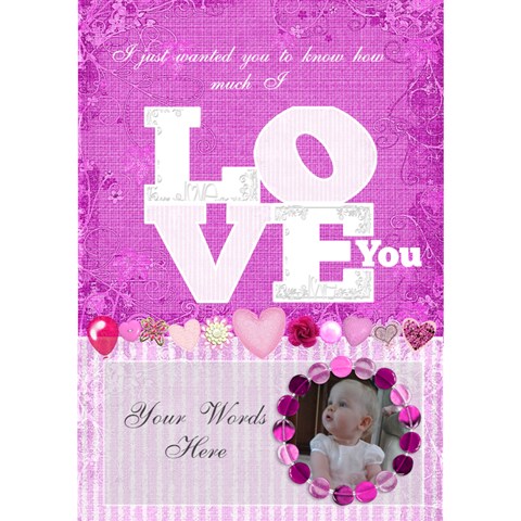 Pink Love Card By Claire Mcallen Inside