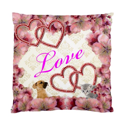 Floral Love Pillow By Kim Blair Back