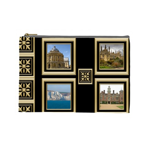 My Black And Gold Cosmetic Bag (large) By Deborah Front