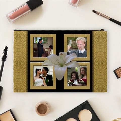 Our Wedding Anniversary Cosmetic Bag (large) By Deborah Back