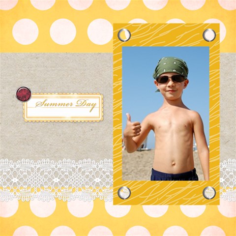 Summer By Joely 12 x12  Scrapbook Page - 1