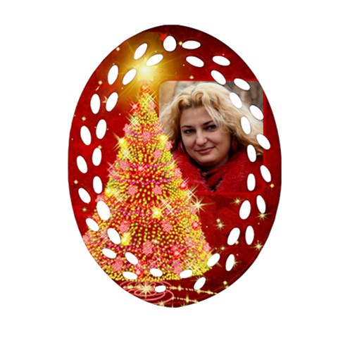 O Christmas Tree Filigree Ornament (2 Sided) By Deborah Front