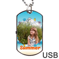 summer - Dog Tag USB Flash (One Side)