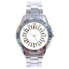 happy people  - Stainless Steel Analogue Watch