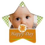 happy day - Star Ornament (Two Sides)