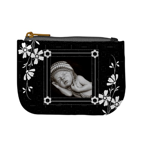 Black And White Mini Coin Purse By Lil Front