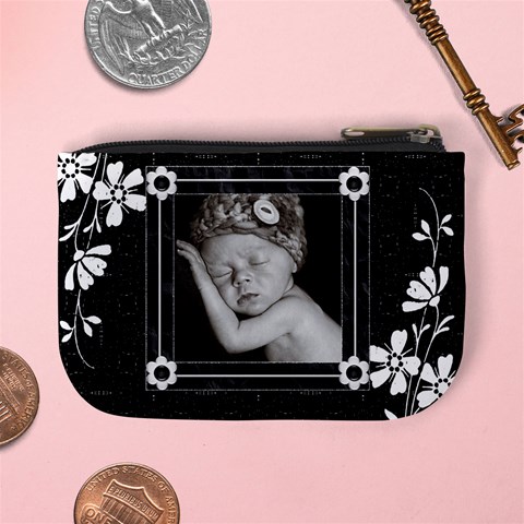Black And White Mini Coin Purse By Lil Back