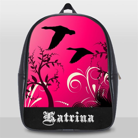 Hot Pink Swirl Book Bag By Kim Blair Front
