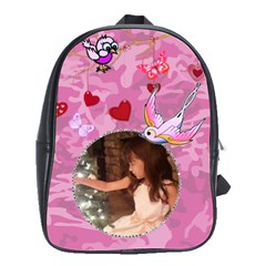 Pink book bag Large - School Bag (Large) Pink book bag Large - School Bag (Large)