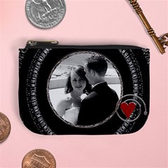 Elegant Black and White Mini Coin Purse