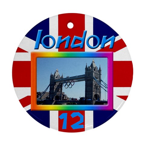 London 12 Round Ornament By Deborah Front