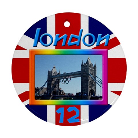 London 12 Round Ornament (2 Sided) By Deborah Back