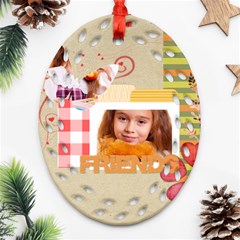 friends - Oval Filigree Ornament (Two Sides) friends - Oval Filigree Ornament (Two Sides)