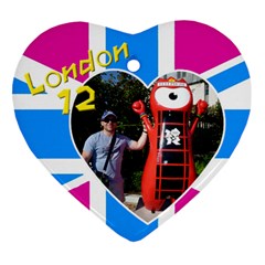  London Heart Ornament (2 sided) - Heart Ornament (Two Sides)