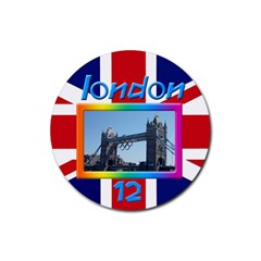 London 12 Coaster - Rubber Coaster (Round)
