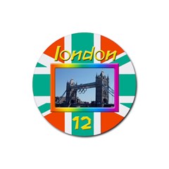 London 12 Coaster - Rubber Coaster (Round)