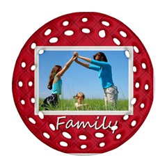 family - Round Filigree Ornament (Two Sides)