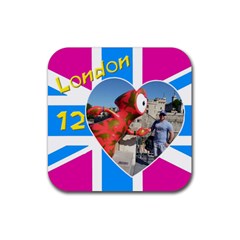 London 12 Coaster - Rubber Coaster (Square)