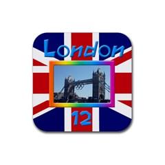 London 12 Coaster - Rubber Coaster (Square)