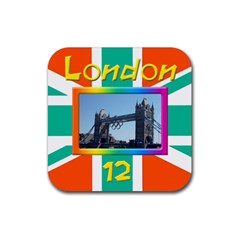 London 12 Coaster - Rubber Coaster (Square)