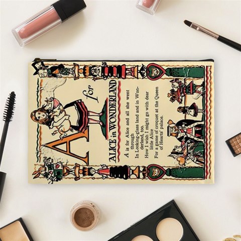 Alice In Wonderland 2 Large Cosmetic Case By Leandra Jordan Front