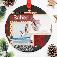 back to school - Round Ornament (Two Sides)